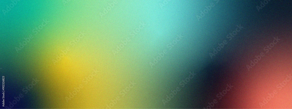 Fototapete Rainbow color Gradient background. technology, digital background. Smooth Blend Rainbow Glow with retro gradient grain texture. Vibrant colors shape on dark backdrop noise texture