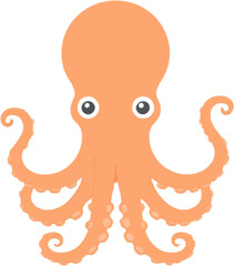 Octopus Cartoon Cute Animal Sea