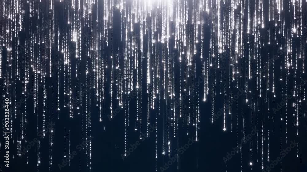 Aufkleber a background with cascading digital rain made up of tiny light particles, giving a sense of constant