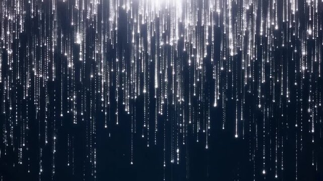 A background with cascading digital rain made up of tiny light particles, giving a sense of constant movement and high-tech ambiance