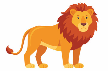  Lion animal flat vector illustration on white background