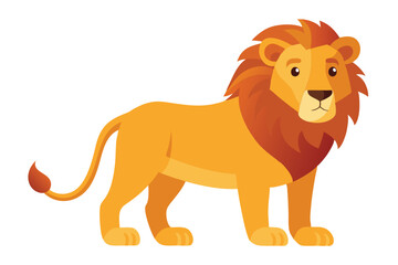  Lion animal flat vector illustration on white background