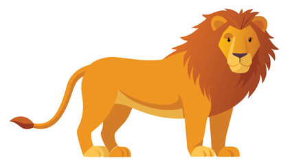 Lion animal flat vector illustration on white background