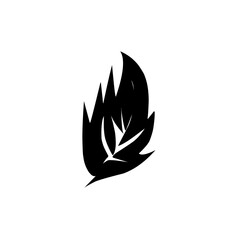 leaf silhouette icon