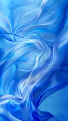 Obraz premium Blue Curves Flowing Softly, Smooth Blend of Light Textures Creating Fabric-Like Background