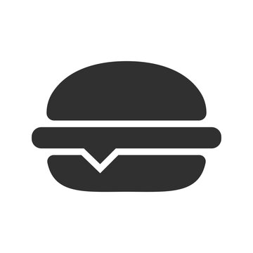 recommend clip art: Cheese Burger Fast Food Black Silhouette Glyph Icon