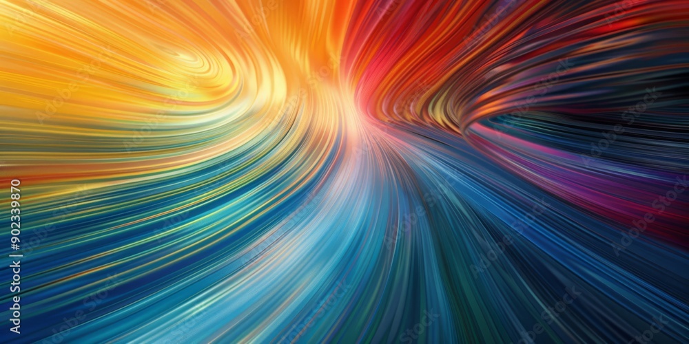 Poster the dynamic abstract swirl showcases vibrant gradients and motion, creating a colorful and energetic