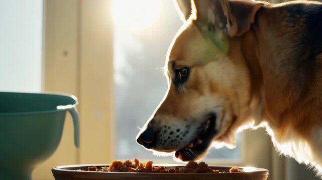 Dog Eating Food