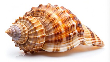 Fototapeta premium Close-Up Sea Shell Isolated on White Background