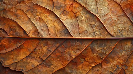 Detailed leaf texture with intricate patterns and natural color variations
