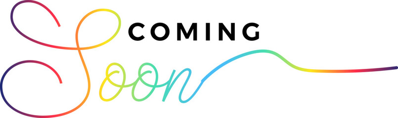 coming soon gradient text, coming soon sooner opening of the shop or brand or company