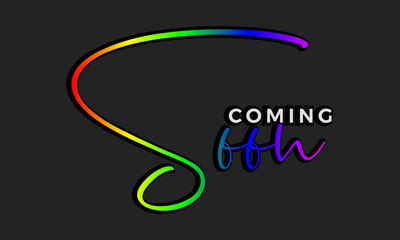 coming soon gradient text, coming soon sooner opening of the shop or brand or company