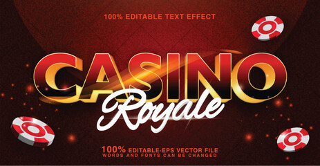 casino royale editable text effect