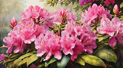 Obraz premium pink flowers in the garden