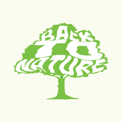 Text wrap tree vector illustration