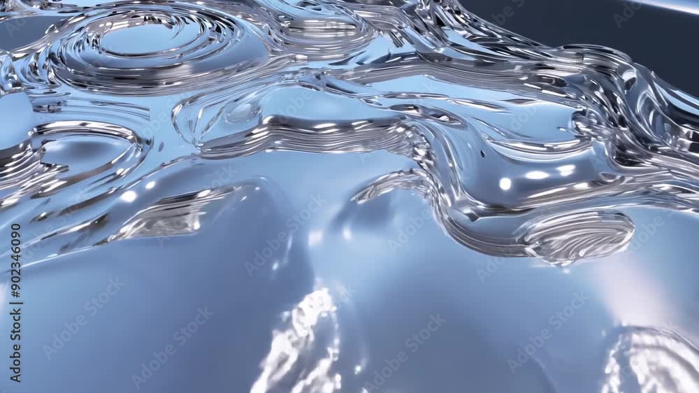 Poster mesmerizing clear water flowing over textured surface in a sunlit setting. generative ai