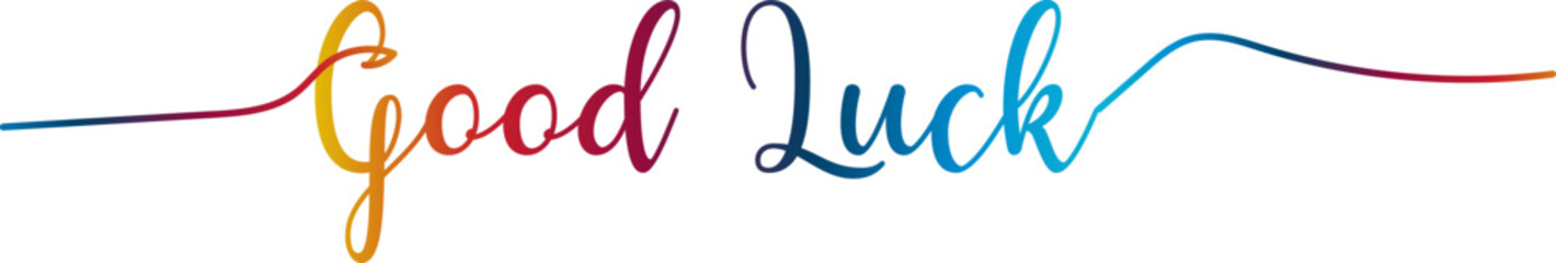 Obraz premium Good Luck, Good luck symbol. Wooden blocks with words Good luck. Beautiful grey green background with succulent plant. Business and Good luck concept