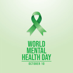 vector graphic of World Mental Health Day ideal for World Mental Health Day celebration.