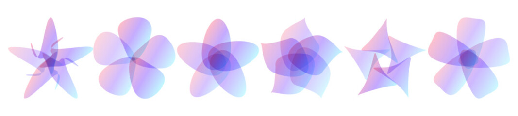 Gradient  Floral Geometric Shape Vectors 