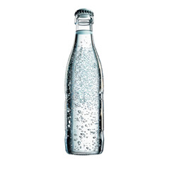 Cool and refreshing sparkling water in a classic glass bottle, perfect for hydration and enjoyment.