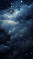 Obraz premium Cosmic space nebula starry sky abstract poster background with generative