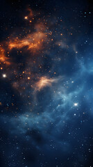 Obraz premium Cosmic space nebula starry sky abstract poster background with generative