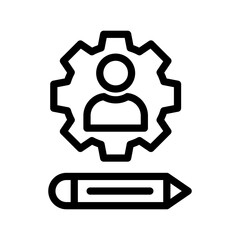 6 skills line icon illustration vector graphic