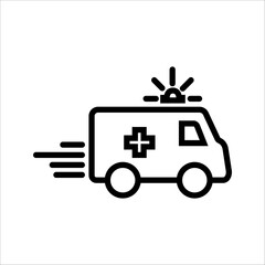Ambulance icon. Monochrome elements from medical services collection. Ambulance icon for banners, infographics and templates.