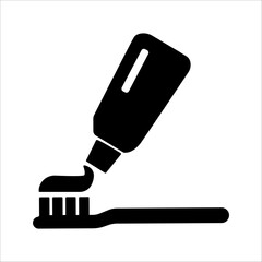 Toothbrush vector icon. Toothbrush vector sign.