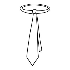tie outline vector illustration