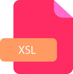 XSL file extension icon rounded corners and deep color