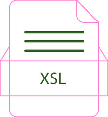 Fototapeta premium XSL File icon black outline