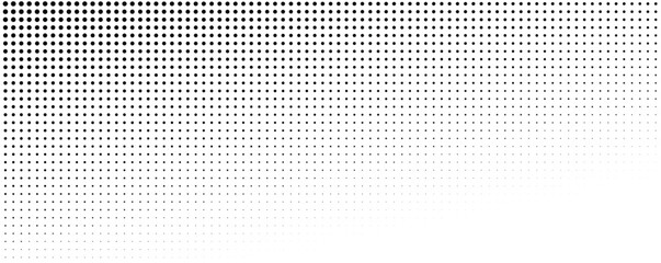 Abstract monochrome halftone background. Wide vector illustration