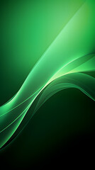 Obraz premium Digital technology green rhythm wavy line abstract graphic poster background with generative