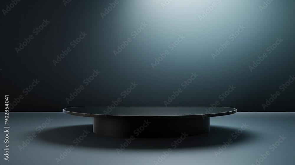 Poster deep black gradient background with a smooth transition to a slightly lighter shade towards the cent