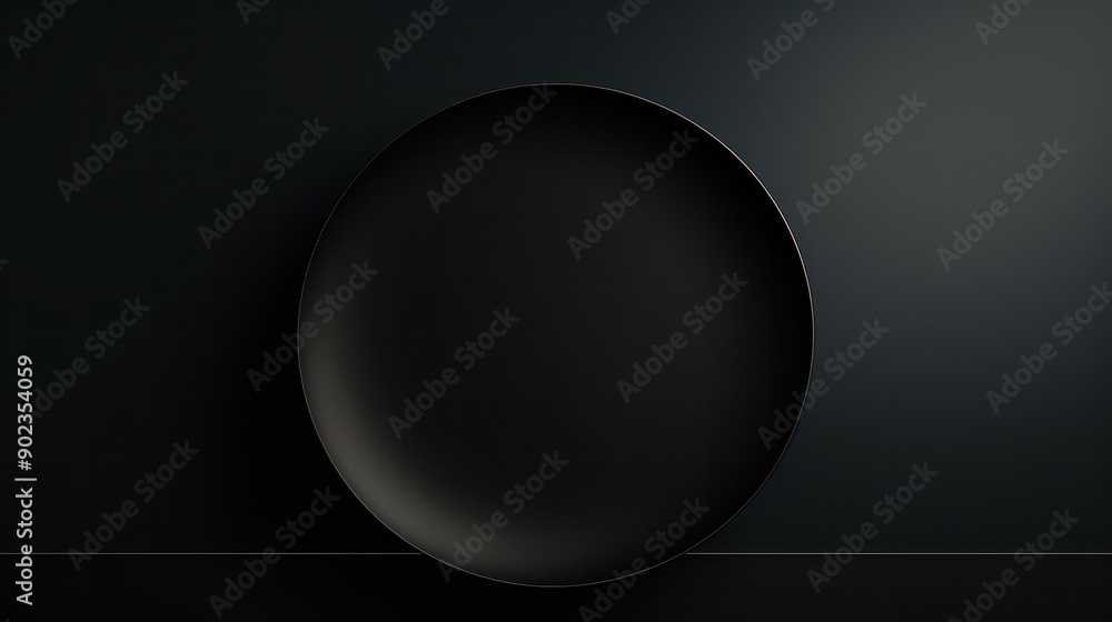Poster deep black gradient background with a smooth transition to a slightly lighter shade towards the cent