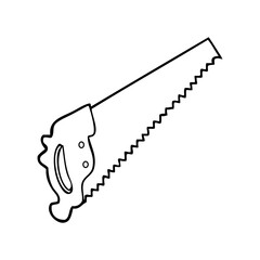 saw outline vector illustration