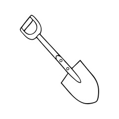 shovel sketch vector illustration