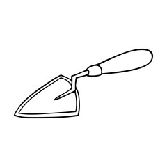 trowel sketch vector illustration