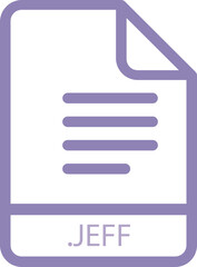 JEFF File minimal icon with symbol