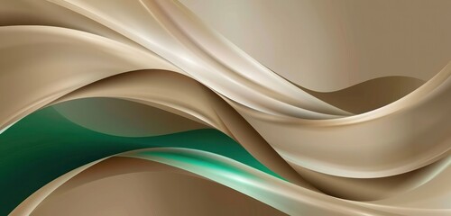 Obraz premium Abstract Background, subtle taupe with bold emerald green highlights, providing a dynamic and elegant contrast.