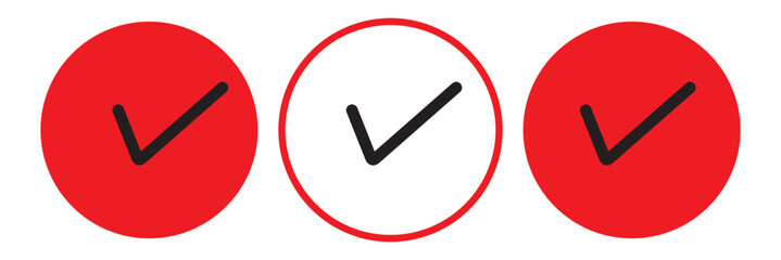 Right mark icon fill isolated on white. tick symbol. confirm symbol.