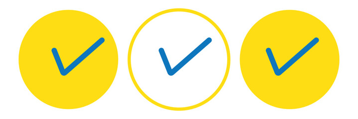 Right mark icon fill isolated on white. tick symbol. confirm symbol.