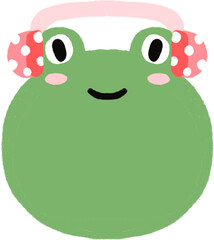 Green frog cartoon illustration