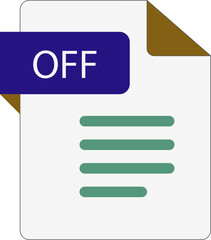 Obraz premium OFF File icon with folded style document