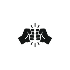 Fist bump icon vector. EPS 10 editable vector