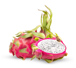 Dragon fruit, pitaya isolated on transparent png