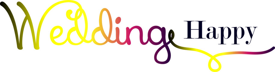 Happy wedding lettering collections. Wedding lettering. Greetings lettering