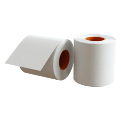3D-rendered Toilet Paper on an Isolated Transparent Background
