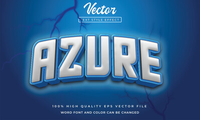 Azure editable text effect with 3d style